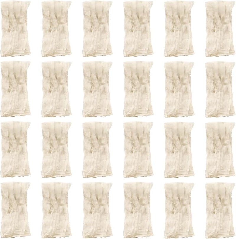 مجموعة مناديل الشاش البوليستر البوهو من 24 قطعة، ناعمة ومجعدة مقاس 19.7 × 19.7 بوصة لحفلات العشاء - Image 1